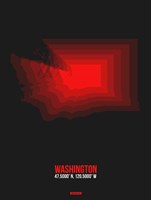 Washington Radiant Map 6 Fine Art Print