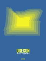 Oregon Radiant Map 1 Fine Art Print