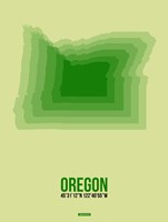 Oregon Radiant Map 3 Fine Art Print