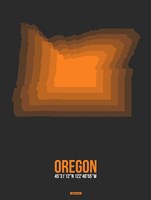 Oregon Radiant Map 4 Fine Art Print