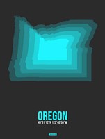 Oregon Radiant Map 5 Fine Art Print