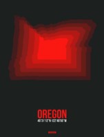 Oregon Radiant Map 6 Fine Art Print