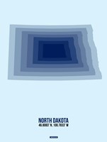 North Dakota Radiant Map 2 Fine Art Print