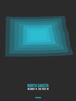 North Dakota Radiant Map 4 Fine Art Print
