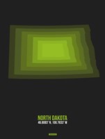 North Dakota Radiant Map 5 Fine Art Print
