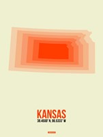 Kansas Radiant Map 1 Fine Art Print