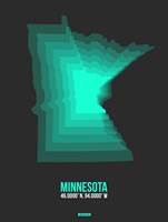 Minnesota Radiant Map 4 Fine Art Print