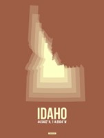 Idaho Radiant Map 2 Fine Art Print