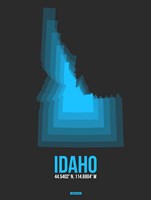 Idaho Radiant Map 4 Fine Art Print
