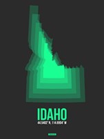 Idaho Radiant Map 5 Fine Art Print