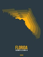 Florida Radiant Map 4 Fine Art Print