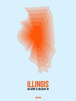 Illinois Radiant Map 2 Fine Art Print
