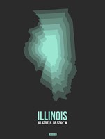 Illinois Radiant Map 4 Fine Art Print