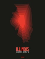 Illinois Radiant Map 6 Fine Art Print
