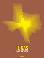 Texas Radiant Map 2 Fine Art Print
