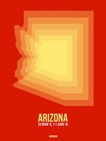 Arizona Radiant Map 3B Fine Art Print