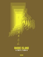 Rhode Island Radiant Map 1 Fine Art Print