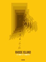 Rhode Island Radiant Map 3 Fine Art Print