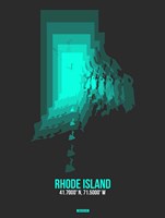 Rhode Island Radiant Map 5 Fine Art Print