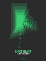 Rhode Island Radiant Map 6 Fine Art Print