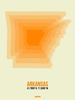 Arkansas Radiant Map 1 Fine Art Print