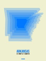 Arkansas Radiant Map 2 Fine Art Print