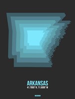 Arkansas Radiant Map 4 Fine Art Print