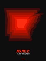 Arkansas Radiant Map 6 Fine Art Print