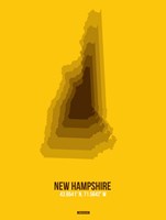 New Hampshire Radiant Map 2 Fine Art Print