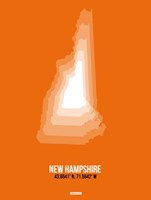 New Hampshire Radiant Map 3 Fine Art Print