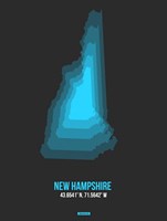 New Hampshire Radiant Map 4 Fine Art Print