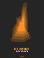 New Hampshire Radiant Map 5 Fine Art Print