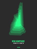 New Hampshire Radiant Map 6 Fine Art Print