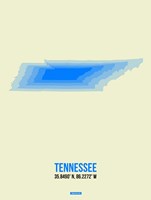 Tennessee Radiant Map 1 Fine Art Print