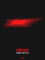 Tennessee Radiant Map 4 Fine Art Print