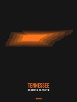 Tennessee Radiant Map 5 Fine Art Print