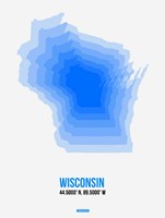Wisconsin Radiant Map 1 Fine Art Print
