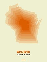 Wisconsin Radiant Map 2 Fine Art Print