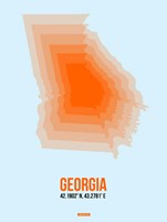 Georgia Radiant Map 1 Fine Art Print