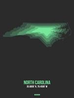 North Carolina Radiant Map 4 Fine Art Print