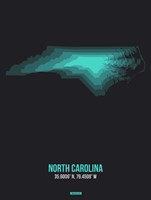North Carolina Radiant Map 5 Fine Art Print
