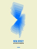 New Jersey Radiant Map 1 Fine Art Print