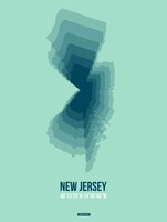 New Jersey Radiant Map 2 Fine Art Print