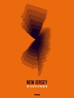 New Jersey Radiant Map 3 Fine Art Print
