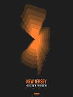 New Jersey Radiant Map 5 Fine Art Print