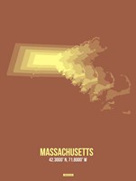 Massachusetts Radiant Map 2 Fine Art Print