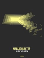 Massachusetts Radiant Map 4 Fine Art Print