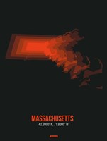 Massachusetts Radiant Map 5 Fine Art Print