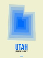 Utah Radiant Map 1 Fine Art Print