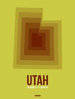 Utah Radiant Map 3 Fine Art Print